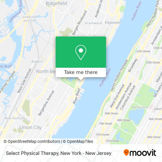 Mapa de Select Physical Therapy