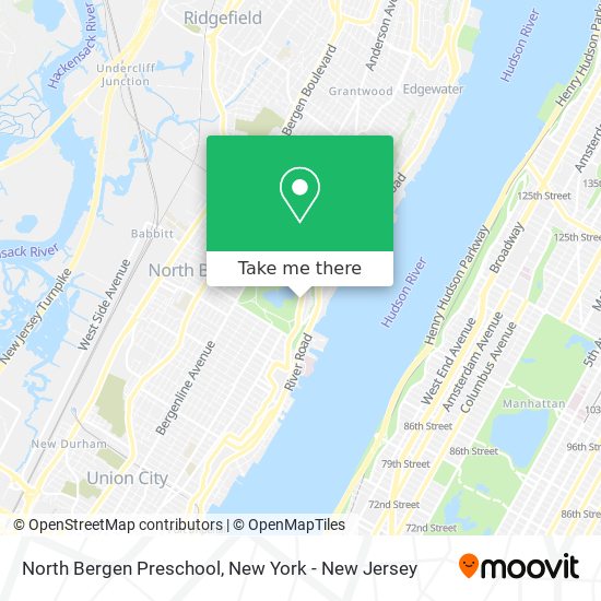 Mapa de North Bergen Preschool