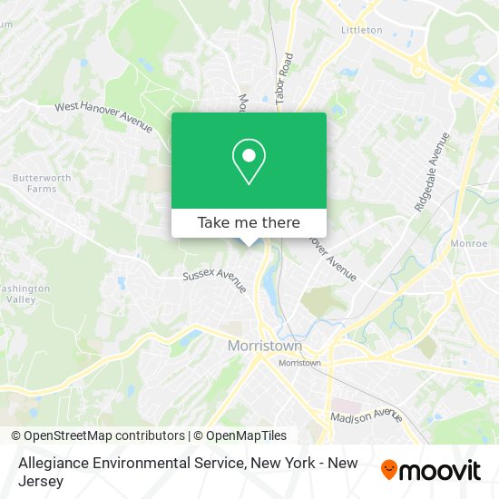 Allegiance Environmental Service map