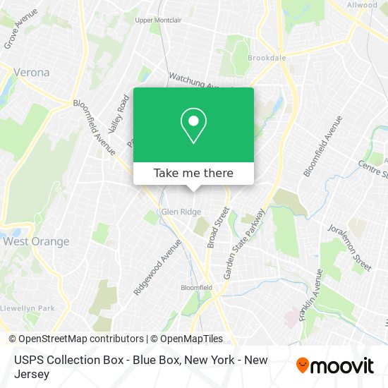 USPS Collection Box - Blue Box map