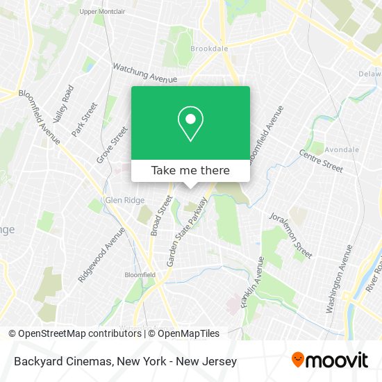 Backyard Cinemas map