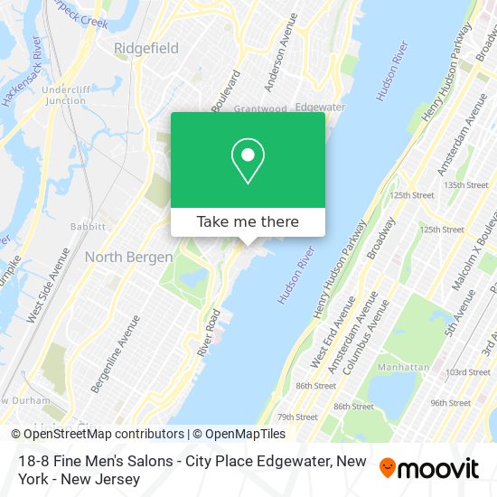 18-8 Fine Men's Salons - City Place Edgewater map