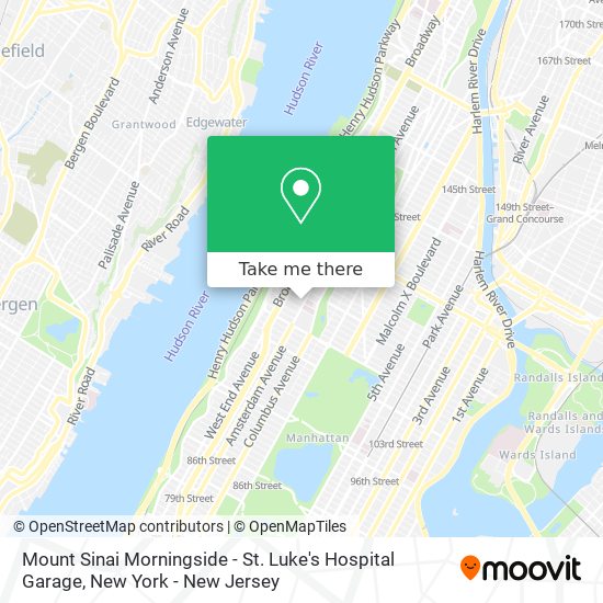 Mapa de Mount Sinai Morningside - St. Luke's Hospital Garage