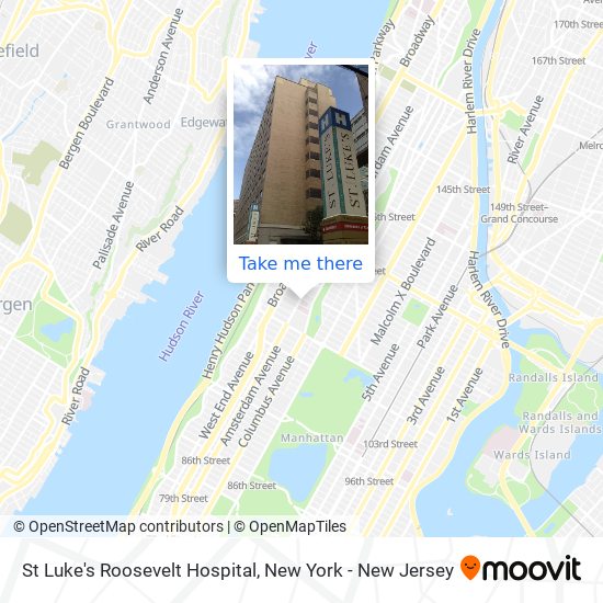 Mapa de St Luke's Roosevelt Hospital