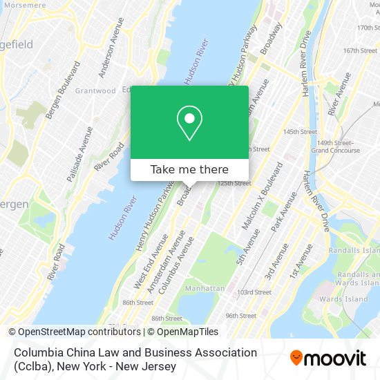 Mapa de Columbia China Law and Business Association (Cclba)