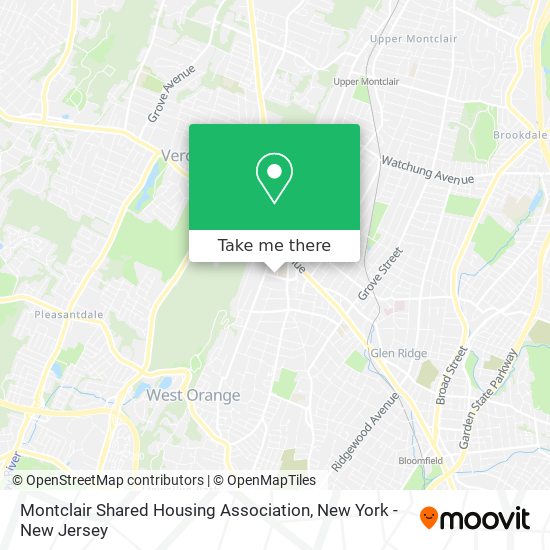 Montclair Shared Housing Association map