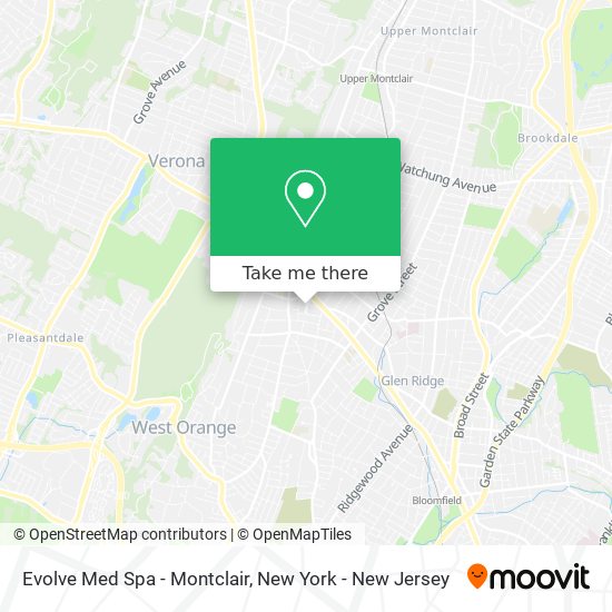 Evolve Med Spa - Montclair map