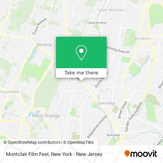 Montclair Film Fest map