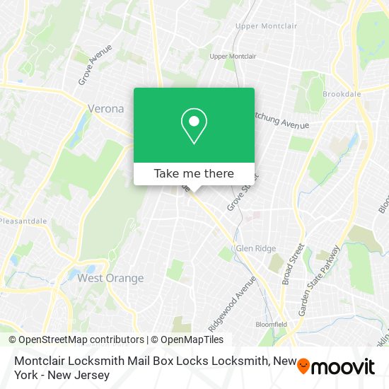 Mapa de Montclair Locksmith Mail Box Locks Locksmith