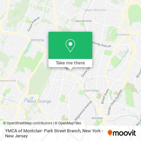 Mapa de YMCA of Montclair- Park Street Branch