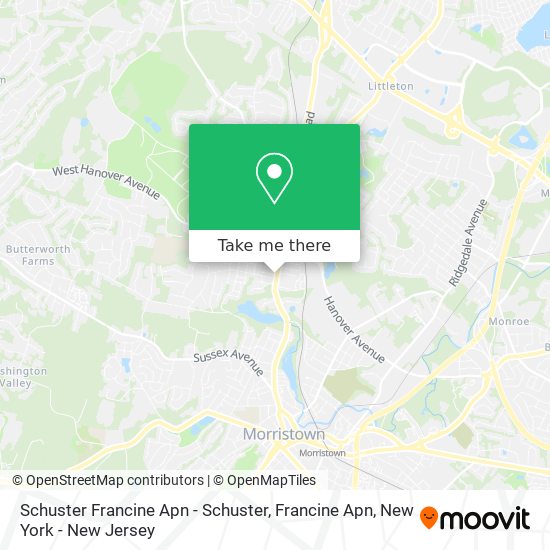 Schuster Francine Apn - Schuster, Francine Apn map