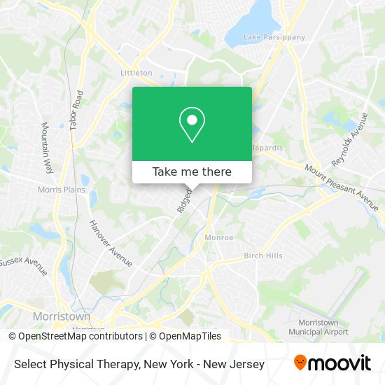 Mapa de Select Physical Therapy