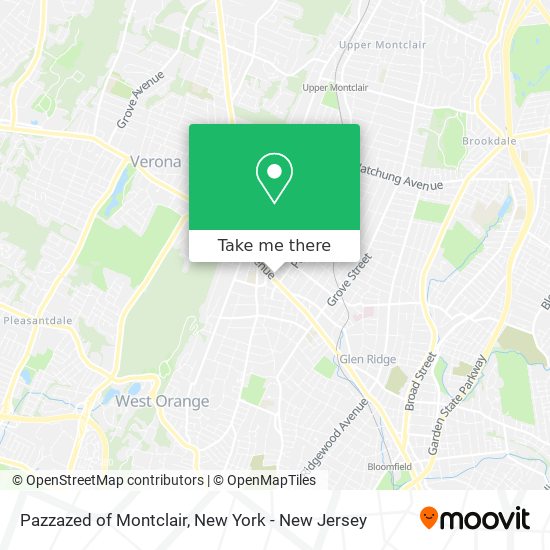 Pazzazed of Montclair map