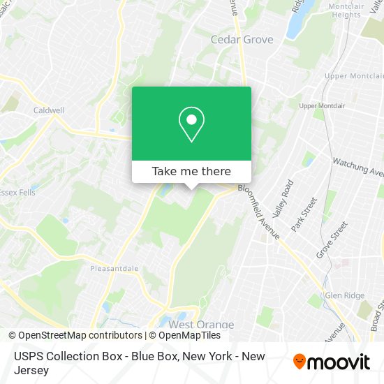 USPS Collection Box - Blue Box map