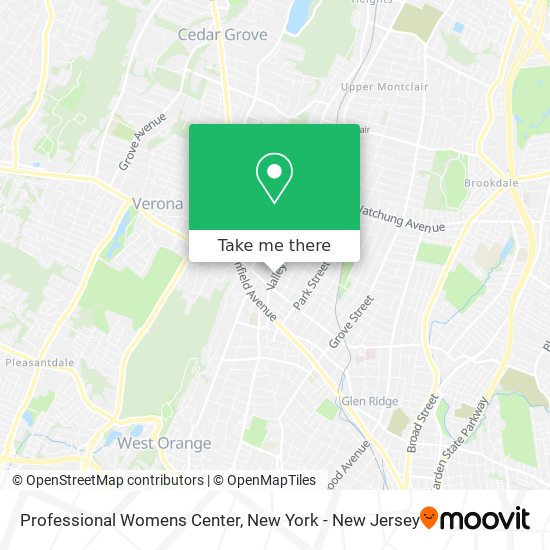 Professional Womens Center map