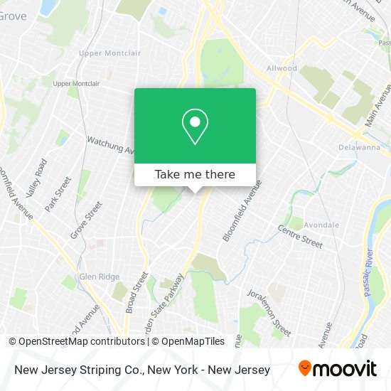 New Jersey Striping Co. map