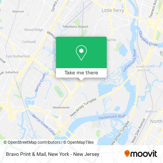 Bravo Print & Mail map