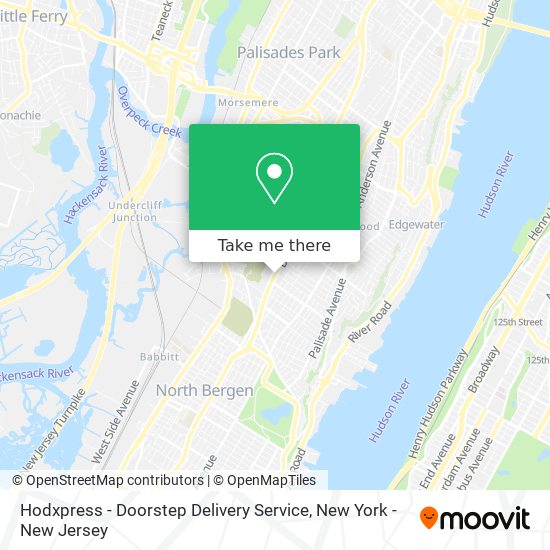 Mapa de Hodxpress - Doorstep Delivery Service