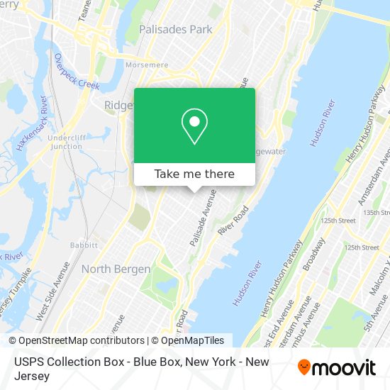 Mapa de USPS Collection Box - Blue Box