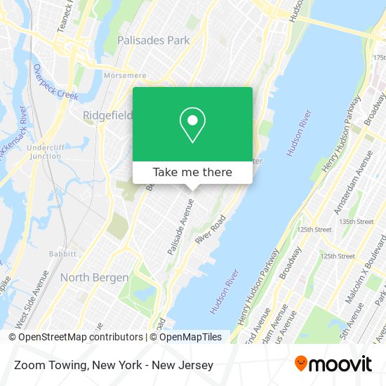 Zoom Towing map