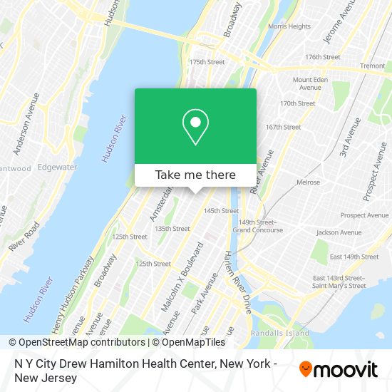 Mapa de N Y City Drew Hamilton Health Center