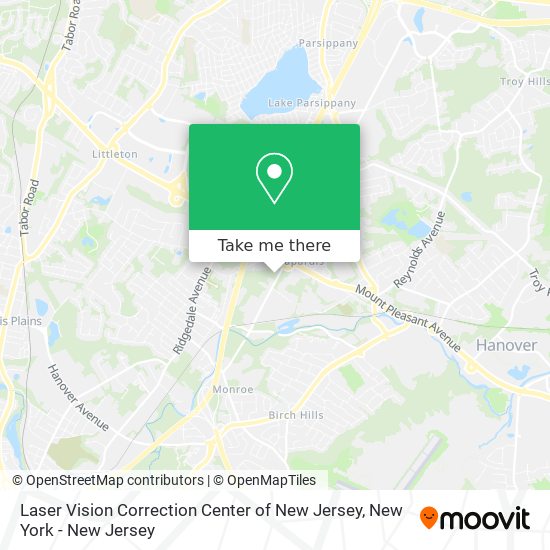 Laser Vision Correction Center of New Jersey map