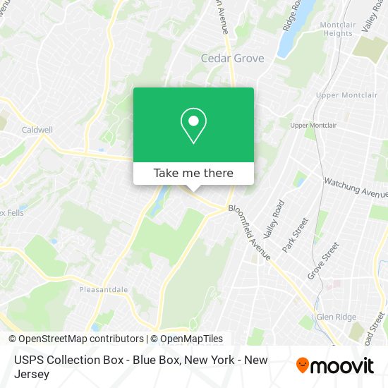 USPS Collection Box - Blue Box map