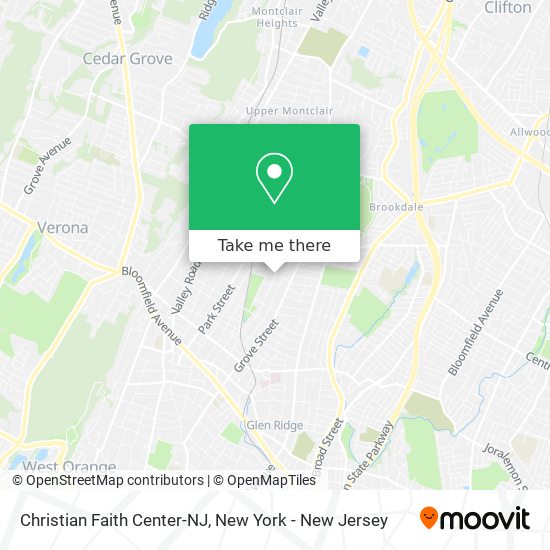 Mapa de Christian Faith Center-NJ