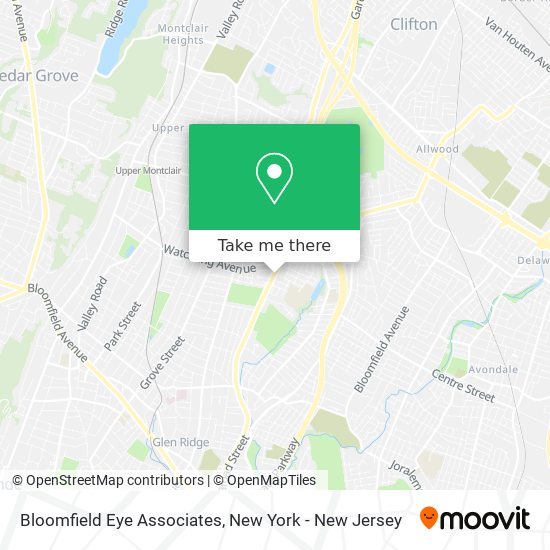 Bloomfield Eye Associates map
