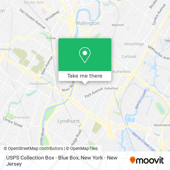 USPS Collection Box - Blue Box map