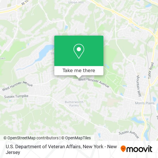 U.S. Department of Veteran Affairs map