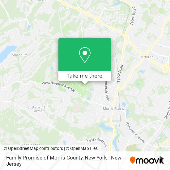 Mapa de Family Promise of Morris County