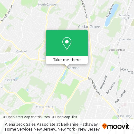 Mapa de Alena Jeck Sales Associate at Berkshire Hathaway Home Services New Jersey.