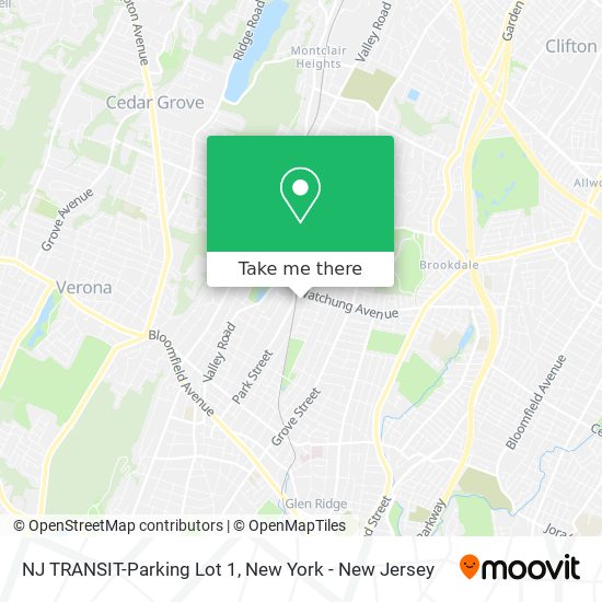 Mapa de NJ TRANSIT-Parking Lot 1