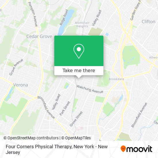 Four Corners Physical Therapy map