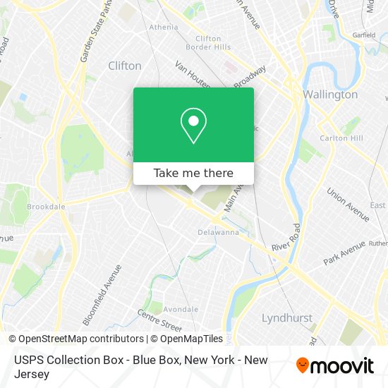 USPS Collection Box - Blue Box map