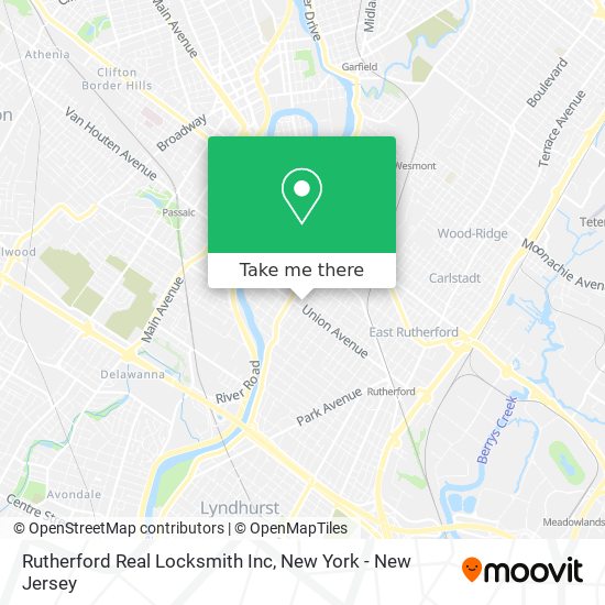 Rutherford Real Locksmith Inc map