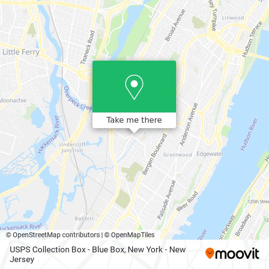 Mapa de USPS Collection Box - Blue Box