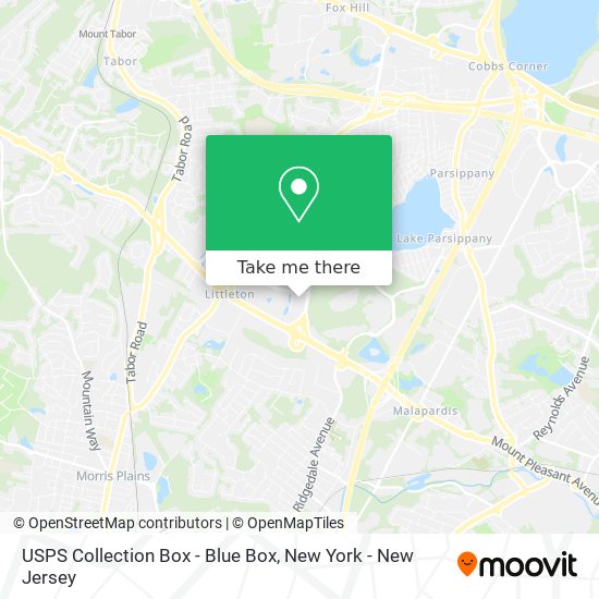 USPS Collection Box - Blue Box map