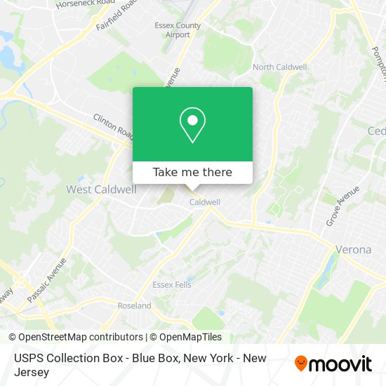 Mapa de USPS Collection Box - Blue Box