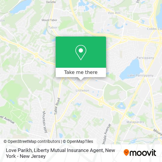 Mapa de Love Parikh, Liberty Mutual Insurance Agent