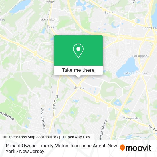 Ronald Owens, Liberty Mutual Insurance Agent map