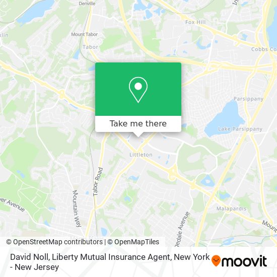 Mapa de David Noll, Liberty Mutual Insurance Agent