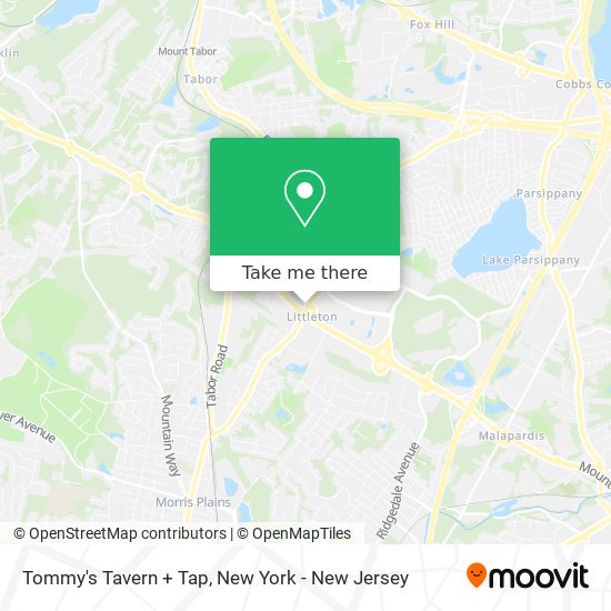 Tommy's Tavern + Tap map