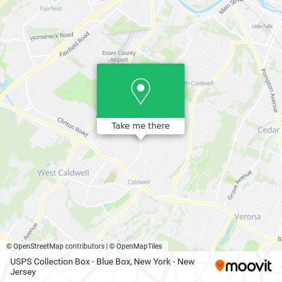 Mapa de USPS Collection Box - Blue Box