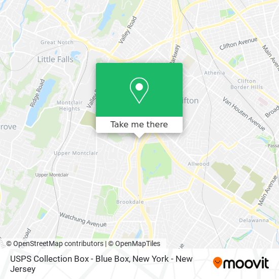 Mapa de USPS Collection Box - Blue Box