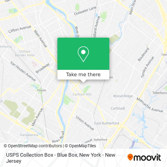 USPS Collection Box - Blue Box map