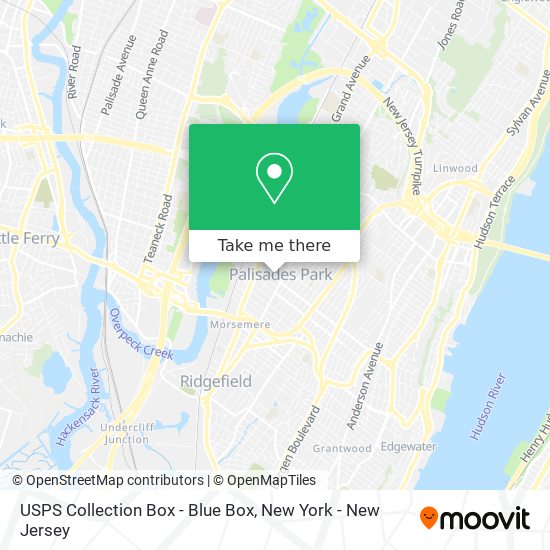 Mapa de USPS Collection Box - Blue Box