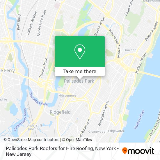 Palisades Park Roofers for Hire Roofing map