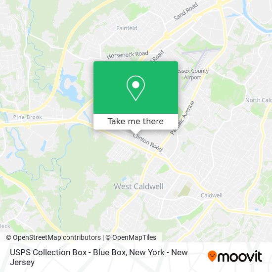 Mapa de USPS Collection Box - Blue Box